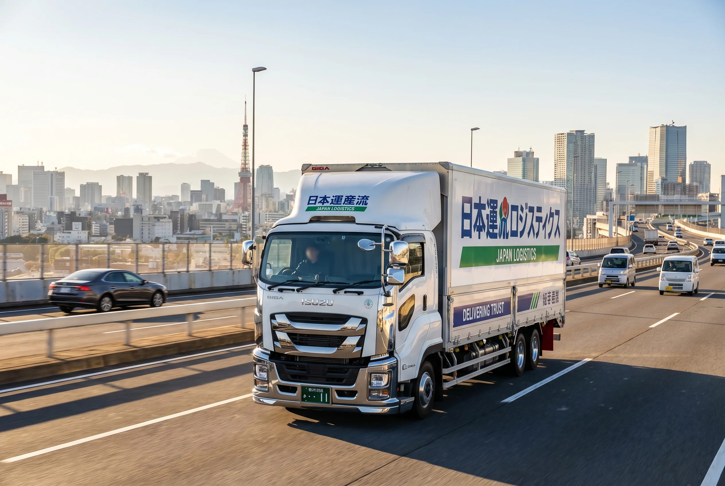 高速道路を走る大型トラック
